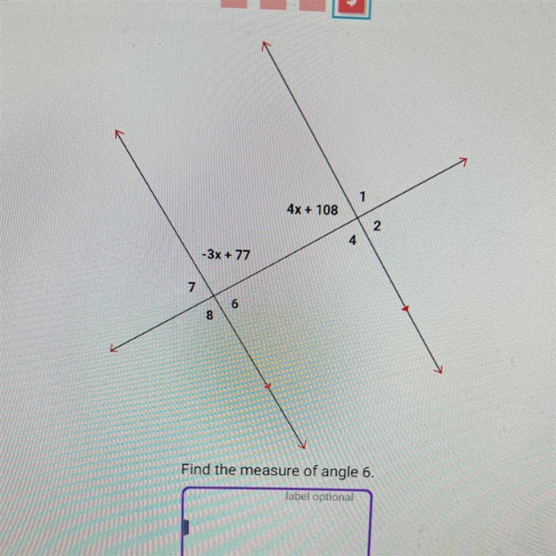 Find the measure of angle six-example-1