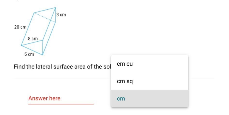 Find the lateral surface area of the solid above.-example-2