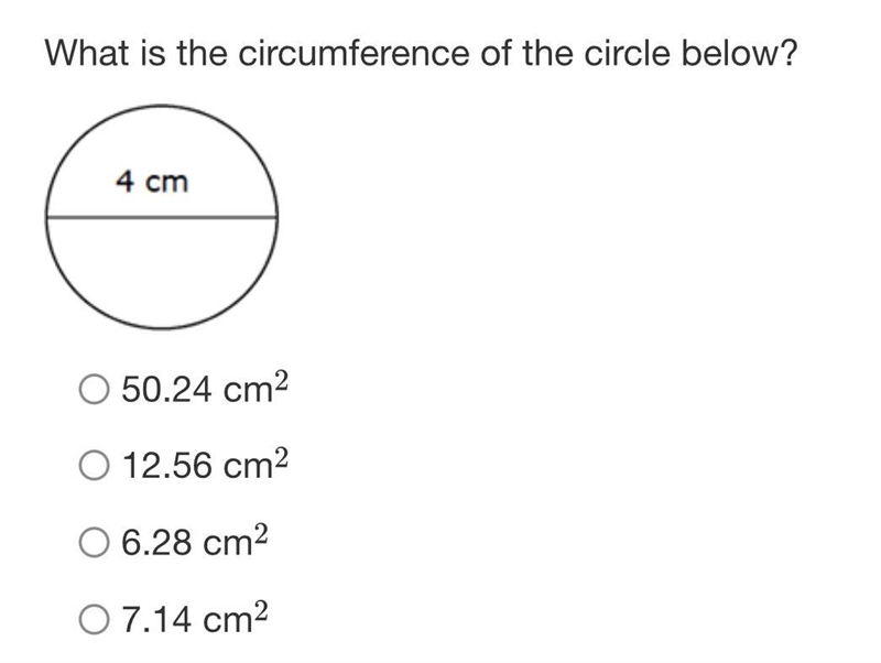 What is the circumference of the circle below-example-1