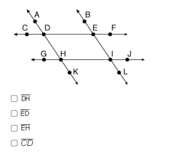 Which of the following is a line segment as shown in the drawing?-example-1