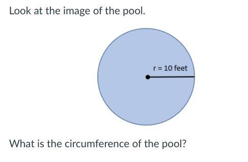 62.8 feet 31.4 feet 200 feet 125.6 feet-example-1