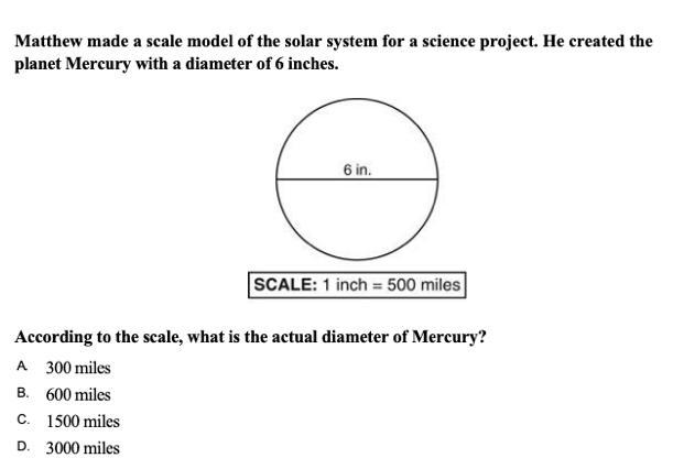 Matthew made a scale model of the solar system for a science project. He created the-example-1