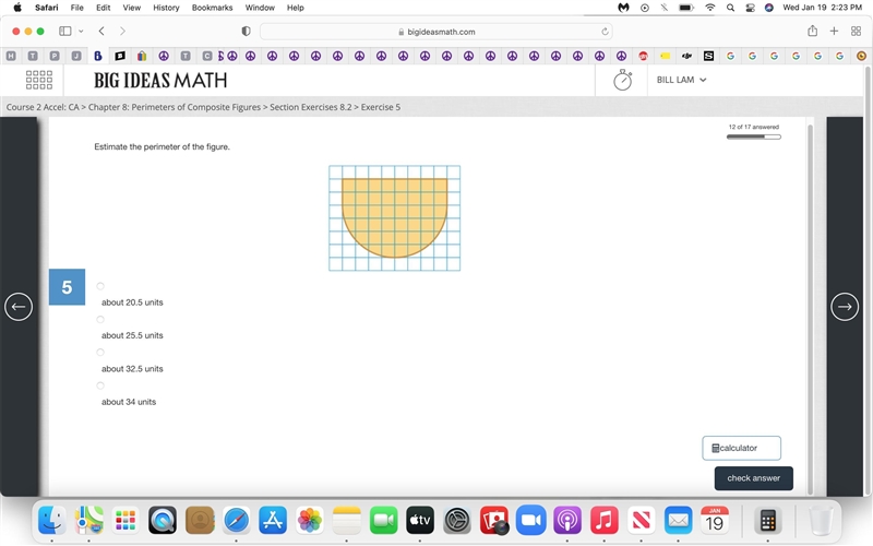 Estimate the perimeter of the figure.-example-1