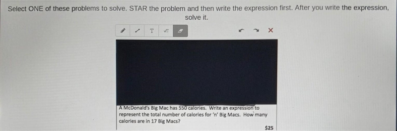 Select ONE of these problems to solve. STAR the problem and then write the expression-example-1