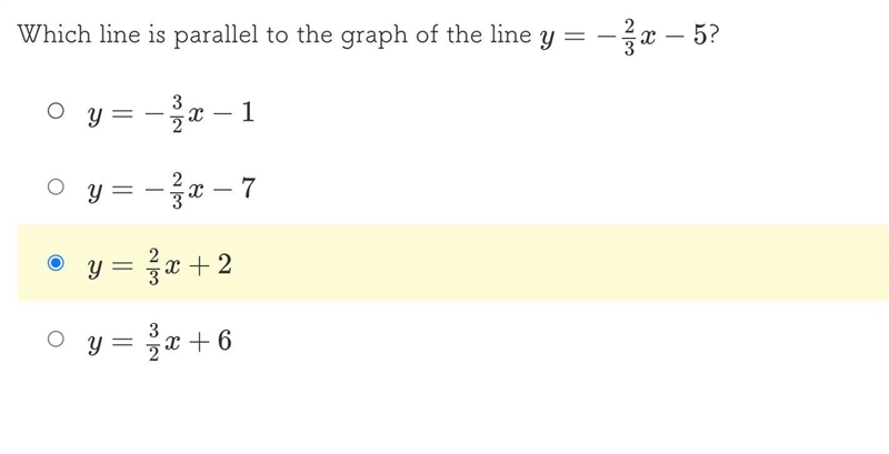 Please help!! I need to figure out which one is parallel.-example-1