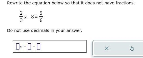 Rewrite the equation below so that it does not have fractions.-example-1