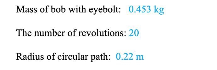 1) speed of bob?2)Show calculation for the speed of the bob:(write formula first, then-example-2