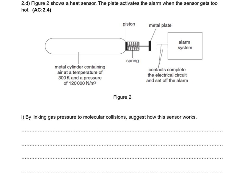 The pressure in the metal tube is 120 000 N/m2 at 300 K. a pressure of 180 000 N/m-example-1