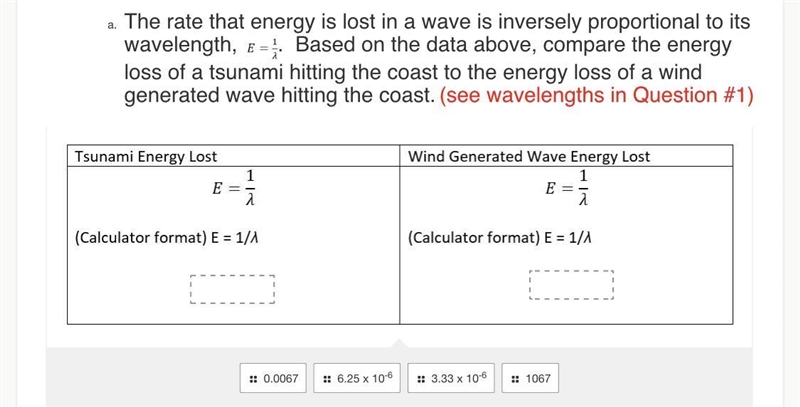 The rate that energy is lost in a wave is inversely proportional to its wavelength-example-1