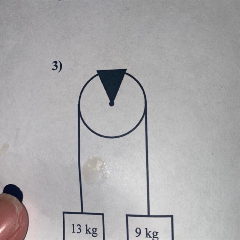 Calculate the acceleration of the masses and the tension in the string for each system-example-1