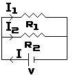 In the figure, a circuit of two unequal resistors is shown. Which statement is true-example-1