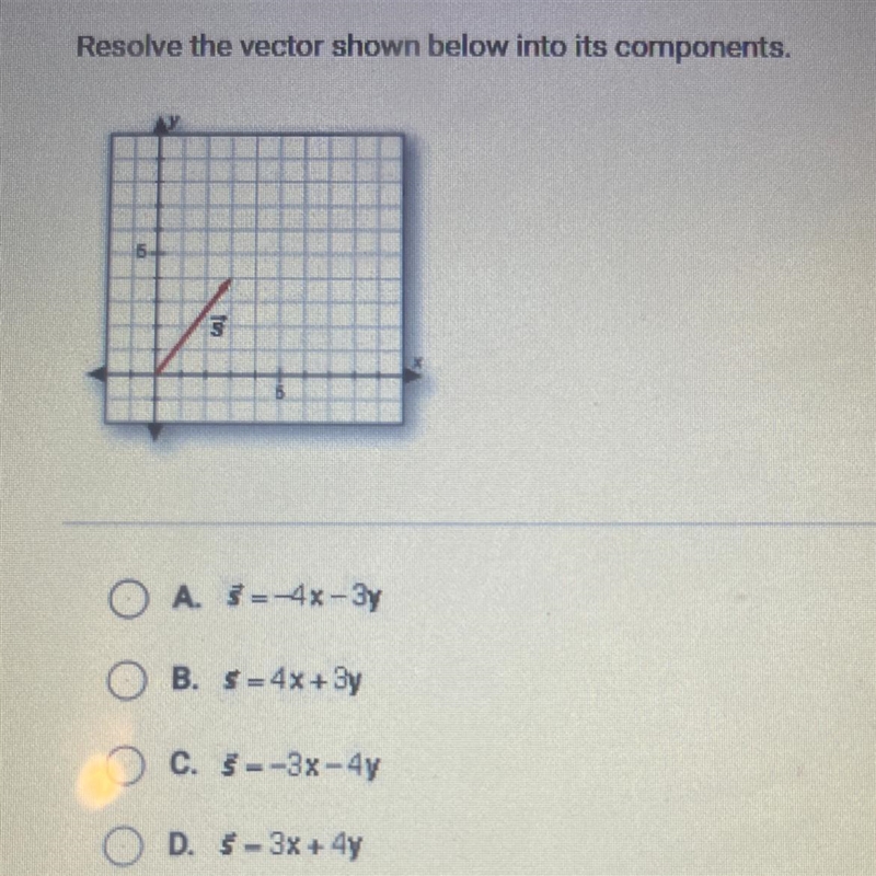 Resolve the vector shown below into its components.-example-1