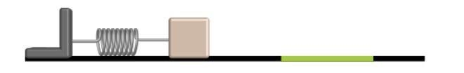 A block with mass M=16kg rests on a frictionless table and is accelerated by a spring-example-1