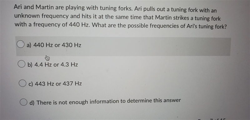 Ari and Martin are playing with tuning forks. Ari pulls out a tuning fork with an-example-1