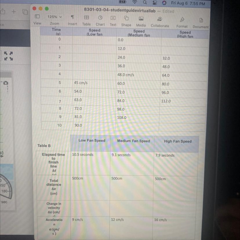 I need to know how to figure out the final and initial velocity to calculate the change-example-1