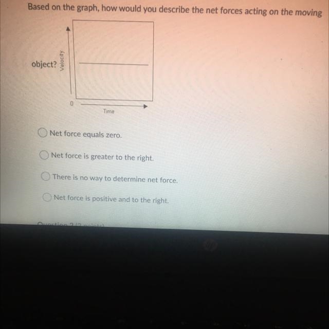 Based on the graph, how would you describe the net forces acting on the moving-example-1