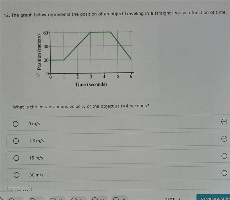 The graph below represents the position of an object travelling in a straight line-example-1