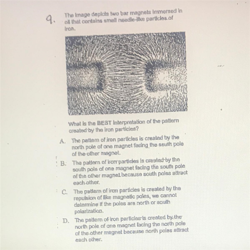 The image depicts two bar magnets immersed inof that contains small needle-In particles-example-1