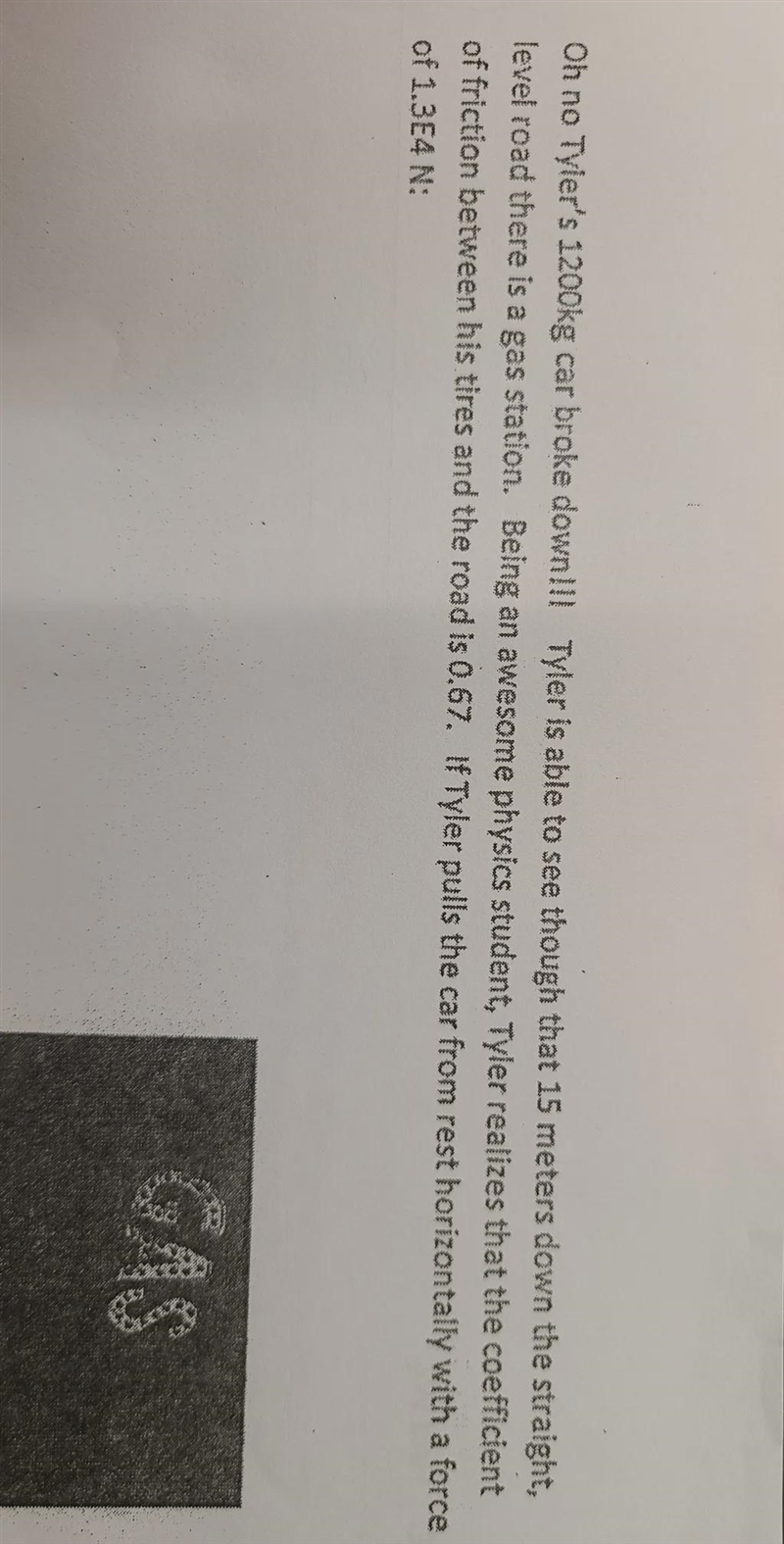 I need to find Wfg (Work by friction) ,Wnet (net Work) the acceleration of the car-example-1