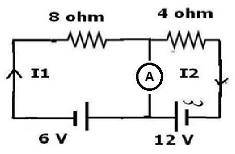 For the circuit shown, determine the current in the middle wire going through the-example-1