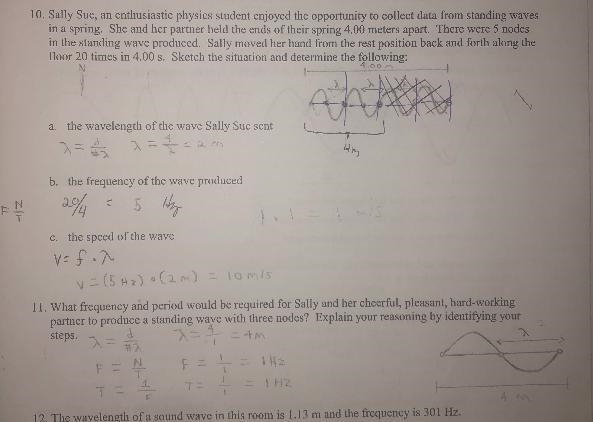 11) What frequency and period would be required for Sally and her cheerful, pleasant-example-1