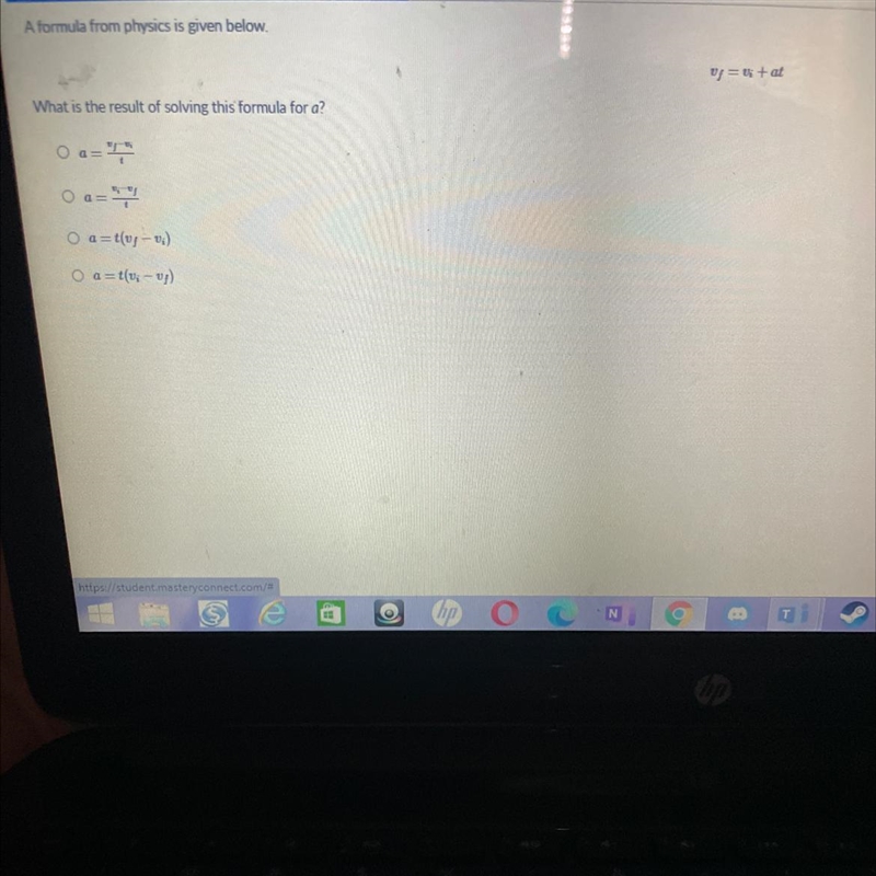 What is the result of solving this formula for A-example-1