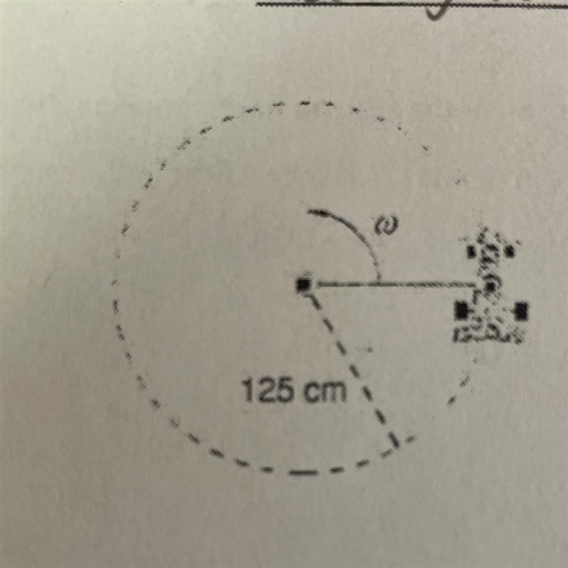 A 3.20-kilogram toy car is attached to a 125-centimeter string ofnegligible mass. The-example-1