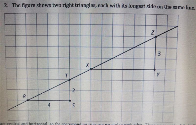 The figure shows two right traingles, each with its longest side on the same line-example-1