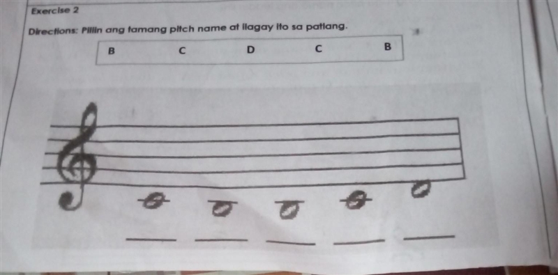 Please help me with this question please arrange this it's music​-example-1