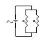 The parallel circuit at the right depicts two resistors connected to a voltage source-example-1