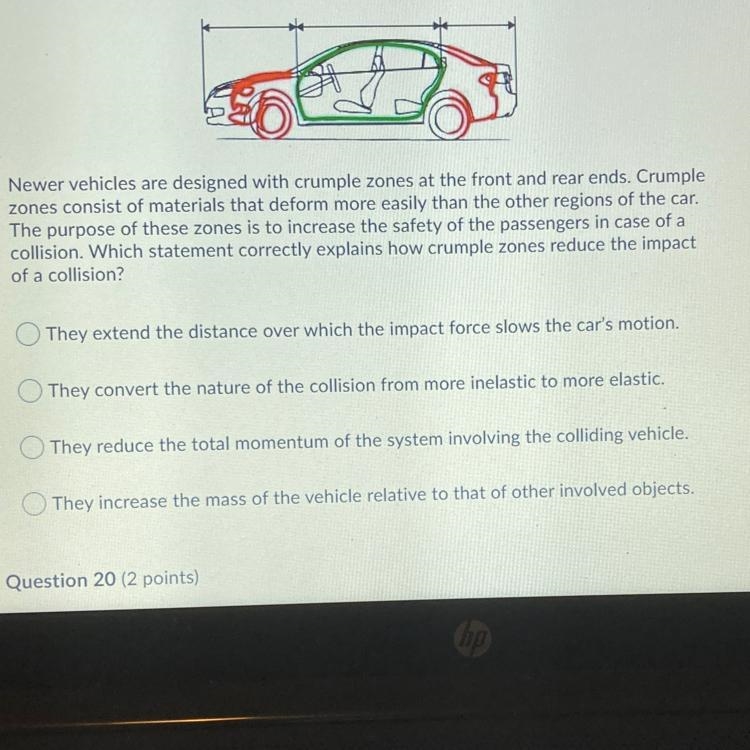 Newer vehicles are designed with crumple zones at the front and rear ends. Crumplezones-example-1