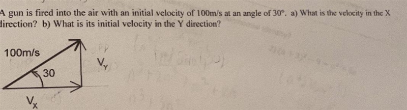 Velocity in x direction Initial velocity in y direction-example-1