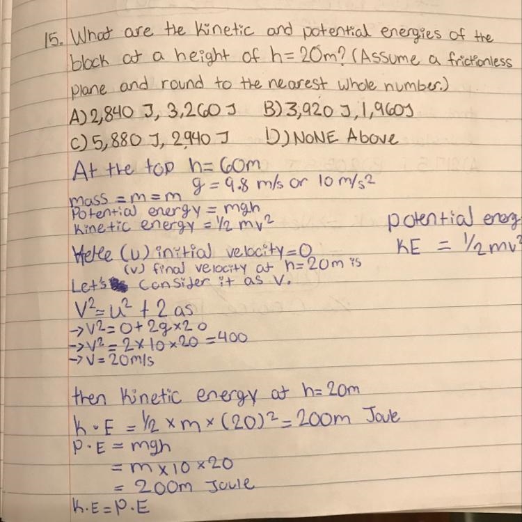 Did I do it wrong? Can’t get the answer.Mass = 10 kgVelocity = 34.39 m/s-example-1