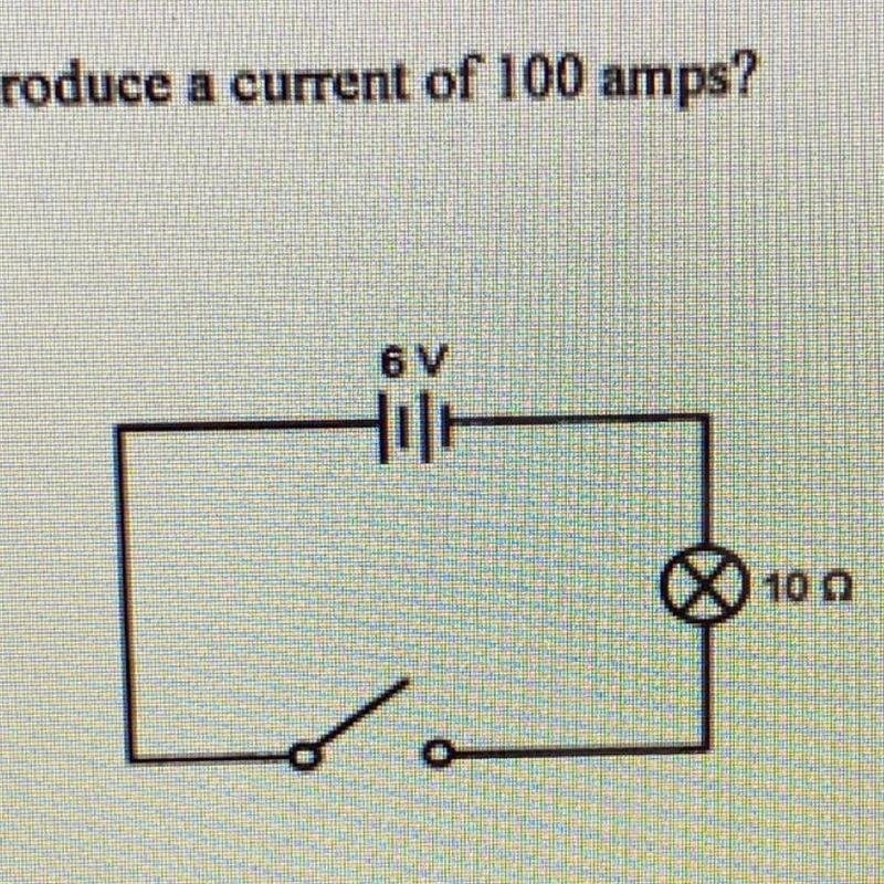 36. What is the current of the circuit in the picture to the right? A. 60) C. 0.6 amps-example-1