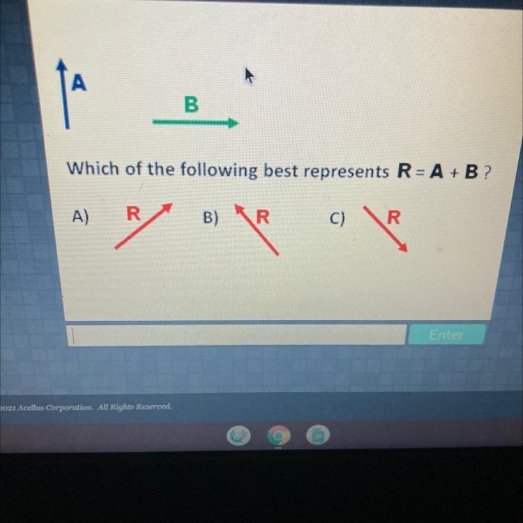 TABWhich of the following best represents R= A + B ?A)RB) RC)R-example-1