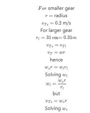 9. Two gears are pressed together. The smaller gear is being poweredby a motor and-example-1