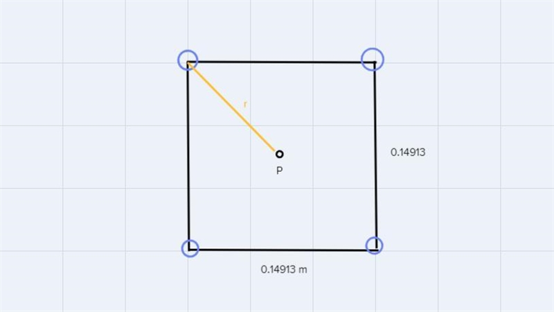 Four wires running through the corners of a square with sides of length 14.913 cm-example-1