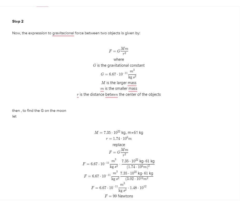 How do I solve this problem?Hint:earth weightTo determine her weight on earth, use-example-2