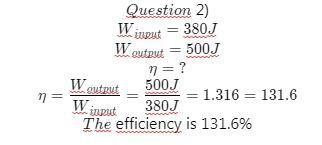 If the input force is 20 N and the output force is 100 N, what is the actual mechanicaladvantage-example-2