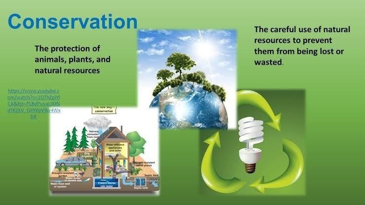 What does the term conservation mean? A. The process of changing used materials into-example-1