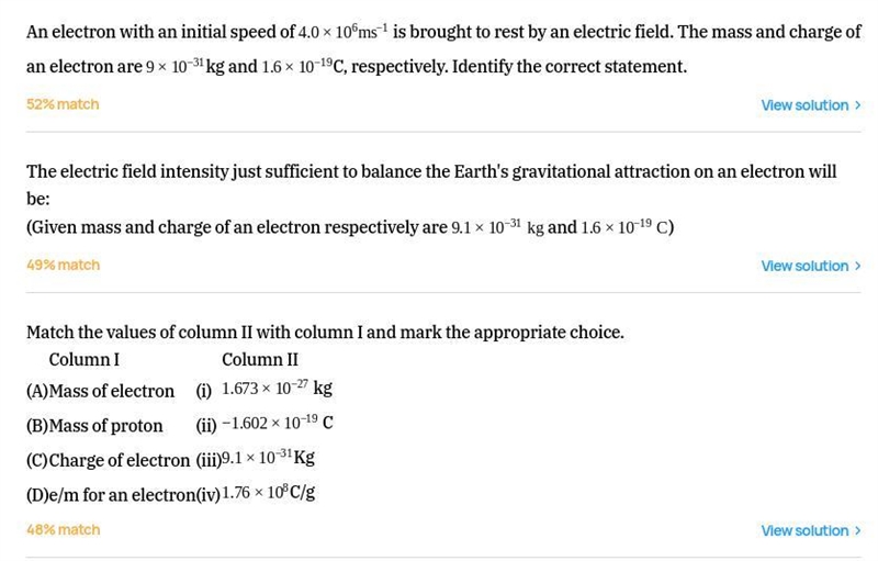 An electron has a mass of 9.1x10^-31 kg and a charge of -1.6x10^-19 C. Suppose you-example-2