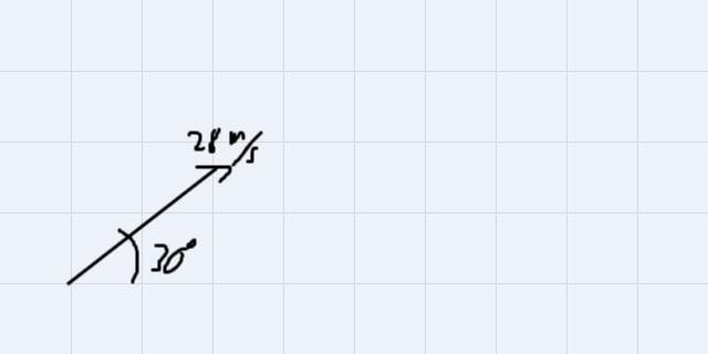 A ball is thrown at an angle of 30° off the horizontal, with an initialvelocity of-example-1