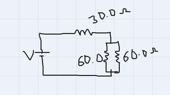 What is the voltage drop across the entire parallel portion of the circuit?-example-1