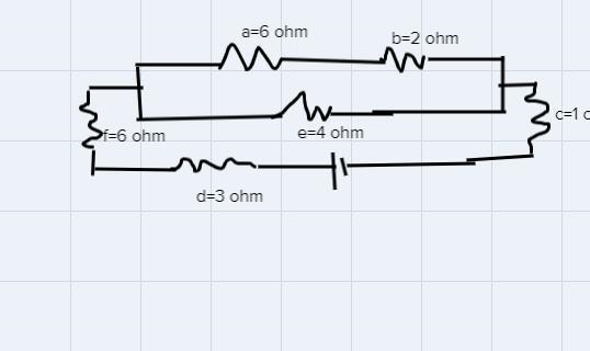 For the following circuit, find the total resistance and current, then find the currentand-example-1