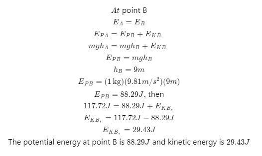 A 1-kilogram coconut falls out of a tree from a height of 12 meters. Determine the-example-2