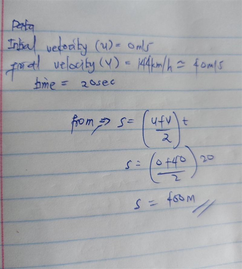 If a car at rest accelerates uniformly to a speed of 144 km/h in 20 sec, it covers-example-1