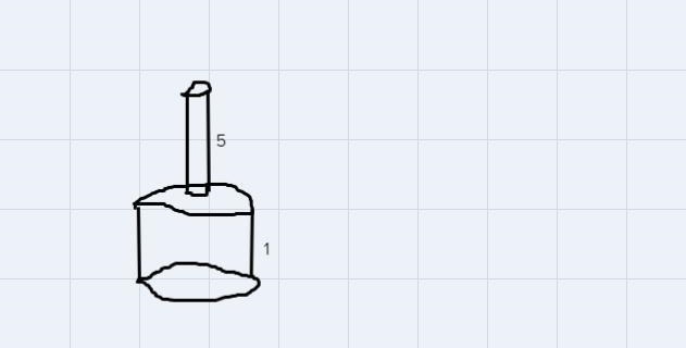 A 1-m-tall barrel is closed on top except for a chin pipeextending 5 m up from the-example-1