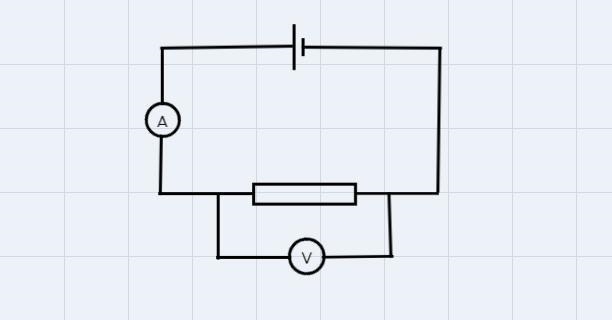 2. Connect an ammeter and voltmeter in the circuit below.-example-1