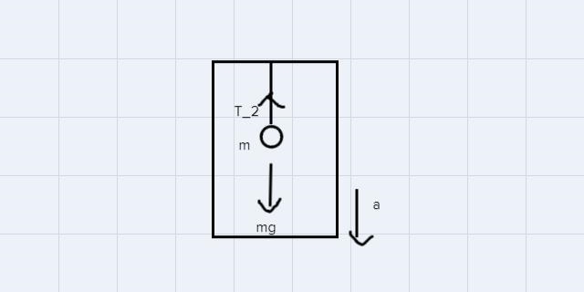 A weight is hung from the ceiling of an elevator by a massless string. Under which-example-2