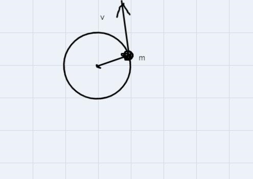 A mass attached to one end of a string is travelling in a circle at constant speed-example-1